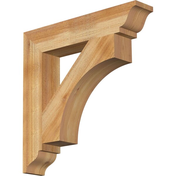 Ekena Millwork Westlake Traditional Rough Sawn Bracket, Western Red Cedar, 4"W x 22"D x 22"H BKT04X22X22WTL01RWR - main